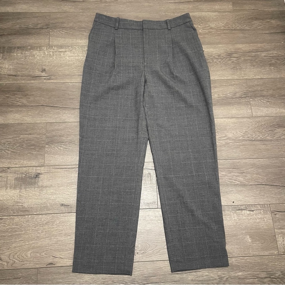 & Other Stories Women's Pleated Trousers Pants Gray Straight Leg Sz 10 NWT